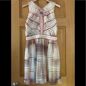 ADELYN RAY dress in orange and blue size L, EUC